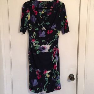 Navy Flowered Dress